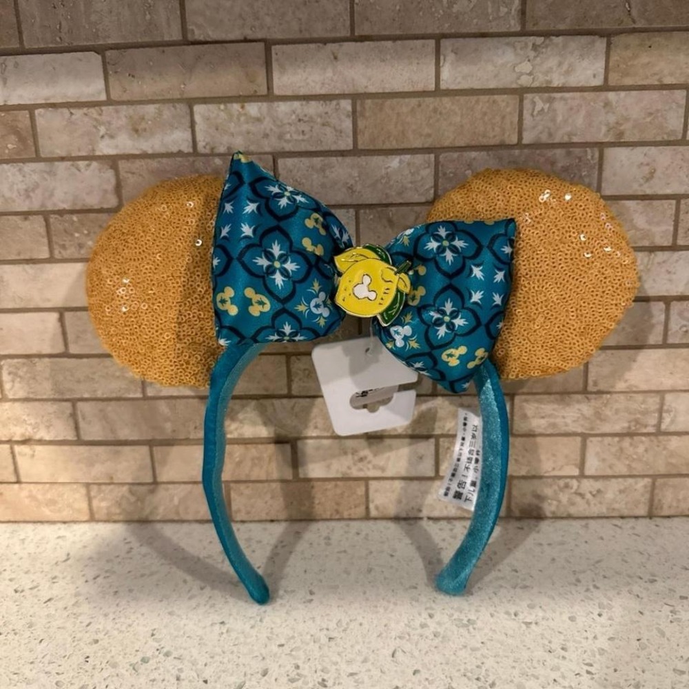 Disney Parks Limoncello Epcot Italy Pavilion Minnie Lemon Ears Headband NEW b123